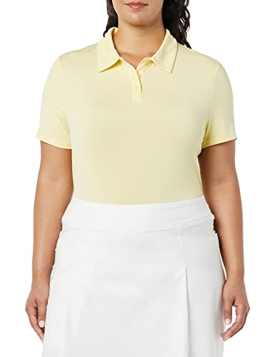 Amazon Essentials Women's Tech Stretch Tennis T-Shirt, Light Yellow, Medium