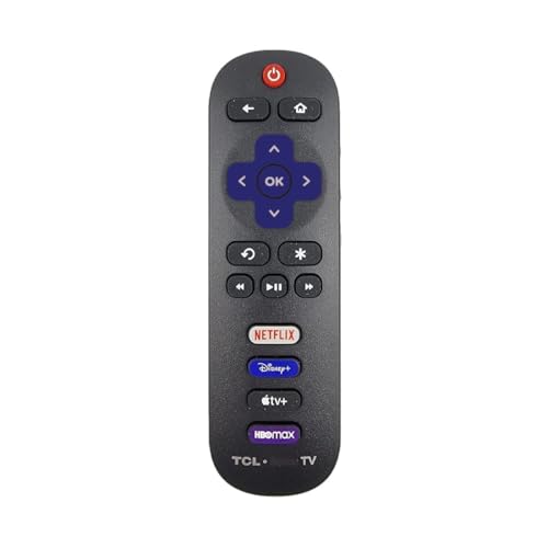 OEM Replacement Remote Control Compatible with All TCL Roku Smart TVs【Only Works with TCL Roku TV, Not for Roku Stick and Roku Box】 (Netflix, Disney Plus, Apple TV+, HBO Max)