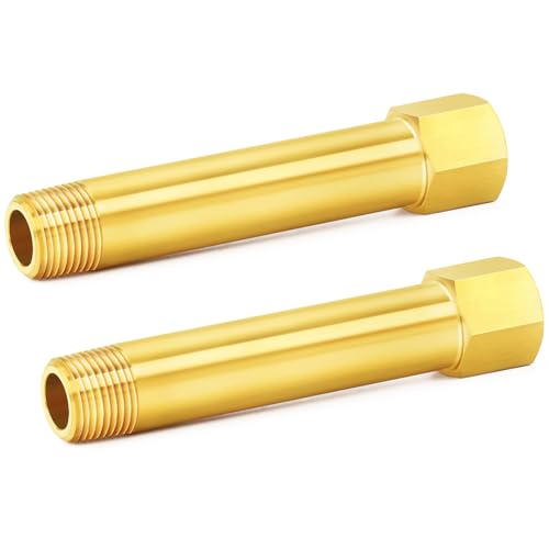 ChillWaves Brass Pipe Fitting, Long Nipple Pipe 1/4