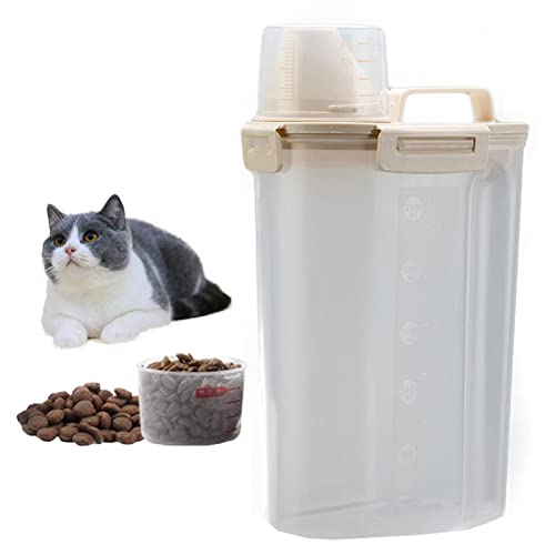 Conteneur Croquettes Chien Stockage Nourriture pour Animaux, Boîte Hermétique avec Tasse Mesurer, Grand Bec Verseur et 4 Boucles d'étanchéité Cover