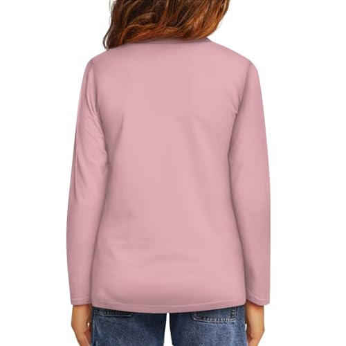 Image of Girls Long Sleeve T Shirt Cute Cartoon Crewneck Shirt for Kids 3-16Y Fall Winter Clothes
