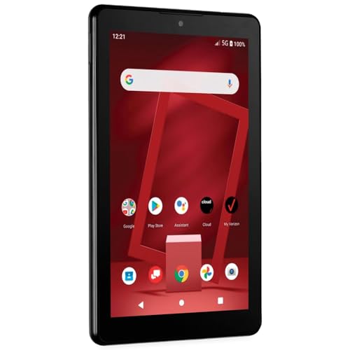 Image of Orbic Tab8 5G (128GB, 6GB) 8 inch, Snapdragon 480 5G, Android 11, Wi-Fi + Cellular Tablet (US Model Fully Unlocked for Verizon, AT&T, T‑Mobile, US Cellular) R8L5T (W / 128GB SD Card, Black) (Renewed)