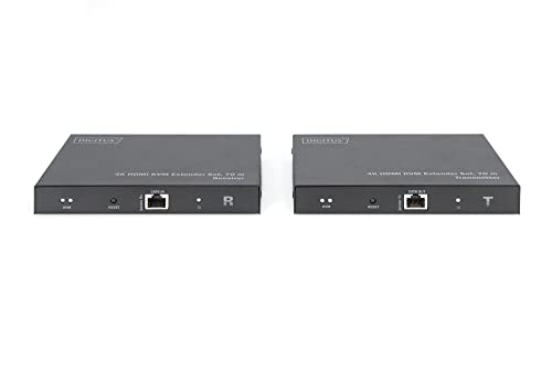 Digitus DS-55513 Estensore Kvm Hdmi - Uhd 4K 60 Hz - 70 M Tramite Cavo Lan - Set: Trasmettitore E Ricevitore - Loop-Out, Audio - Hdmi 2.0 E Hdcp 2.2 / 1.4 - 8