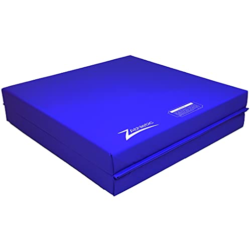 Z Athletic 6\'x3\'x4\" Gymnastics, Tumbling, Martial Arts Open Cell Foam Exercise Mat (Blue) - Thumbnail 2