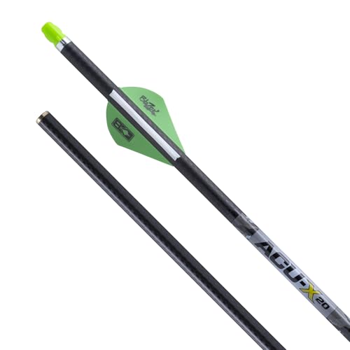 TenPoint ACU-X Arrow with Snap-On Nock - 20-inch Pack of 6 - Enhanced Long-Range Accuracy for Rail-Less Forward Draw Crossbows