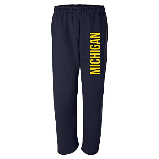 AB1352 - Michigan Wolverines Super Block Sweatpants - X-Large - Navy