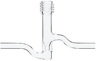 Chemglass CG-904-01 Series CG-904 Chem-Vac Valve Glass Portion, 180Â° Angle, 0-4 mm Bore, 13 mm OD Barrel, 9 mm OD x 1.5 mm Width Side Arm