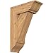 Ekena Millwork BKT0806X20X28TRA01SWR Traditional Smooth Bracket w/Offset Brace, Western Red Cedar