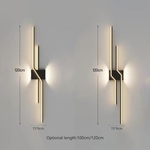 Lámpara de larga líneas LED para iluminación de pared interior con temperatura regulable 6
