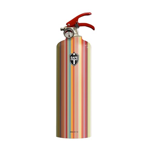 SAFE‑T Extincteur Compact Décoratif – Protection Multi‑Usage Voiture & Maison, Bureau - Efficacité Feux ABC - Objet Déco Original Pour Bar, Cuisine, Salon, Idée Cadeau Sécuritaire – Conforme Normes CE