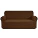 Chunyi Jacquard Sofa Covers 1-Piece Polyester Spandex Fabric Slipcover (Sofa, Coffee)