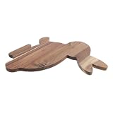 Sosoport Tabla de Cortar de Madera Forma de Conejo Superficie Lisa para Protección de Multiusos para Cortar y Servir para Cocina y Presentación de Frutas y Snacks