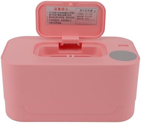RiToEasysports Portable Wipe Warmer and Dispenser with Intelligent Temperature Control for Baby, Ideal for Home and Travel, Compact Size, 330g (Pink Constant Temperature) - 2