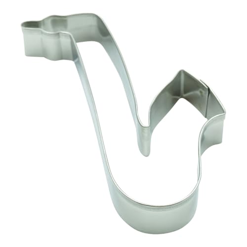 BekkiB - Ausstecher 'Saxofon' - ca. 9,8 x 4,2 cm - Spülmaschinengeeignete Musik-Ausstechform aus Edelstahl - Zum Backen von Plätzchen - 993820