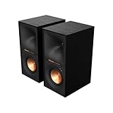 Klipsch Reference R-40PM Powered Bookshelf Speakers - 90-Degree x 90-Degree Tractrix Horn - Linear Travel Suspension - Sleek, Modern Appearance