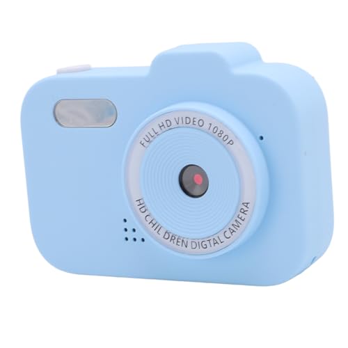 小型デジタルカメラ 1080P HD デュアルレンズ 2 インチ IPS スクリーン 8X デジタルズーム フォトフレーム付きかわいいコンパクトカメラ フィルターゲーム 旅行用 (青)