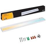 Ansen Hardwired Under Cabinet Lighting, 36in 22W LED Light for Kitchen/Closet, 1426lm, CRI92, R990, Dimmable, 3 Color Temperature, 3000K/4000K/5000K(Warm White, Cool White, Daylight)