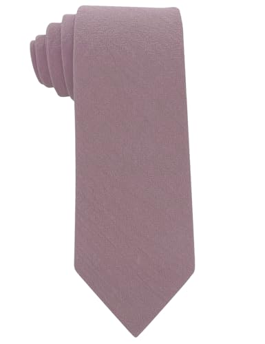 Image of Kebocis Mens Solid Color Cotton Necktie for Men