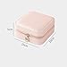 KELINFONG Travel Jewelry Case, Lightweight Zipper Portable Leather Small Jewelry Box for Women,Mom,Teen,Wife,Fashion Small Jewelry Organizer for Necklaces,Earrings,Bracelets,Watch,Rings