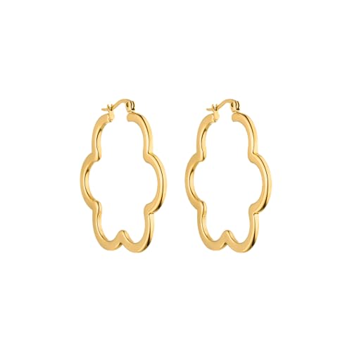 Boucles d'oreilles fleur femme Purelei® acier inoxydable plaqué or