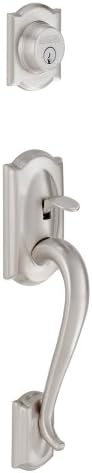 Schlage Plymouth Exterior Handle Set - Antique Pewter Door Handle With Deadbolt