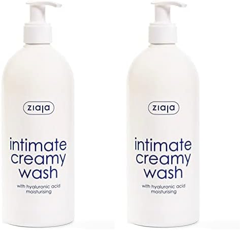 Ziaja Loción Cremosa de Higiene Íntima con Ácido Hialurónico (Dispensador) 500 ml (Paquete de 2)