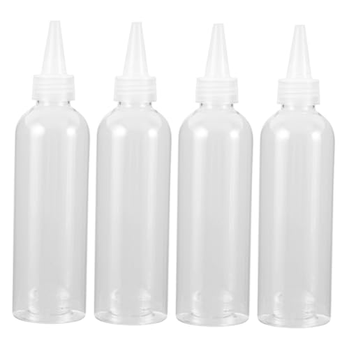 Redriver 4Pcs Empty Plastic Squeeze Bottles with Precision Friendly Refillable Containers for Oil Glue and Liquids for Portable Design