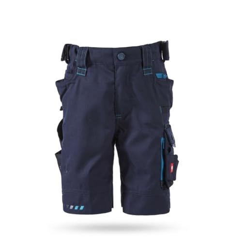 Engelbert Strauss Kinder Shorts e.s.Motion 2020 robuste Outdoor-Shorts mit vielen Taschen & verstärkten Nähten (DE/NL/SE/PL Numerisch 122 128 Regular dunkelblau/Atoll)