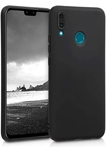 Image of Mobile Back Cover Case for Huawei Y9 (2019) (Silicone Case|CameraProtection|Black SC1510)