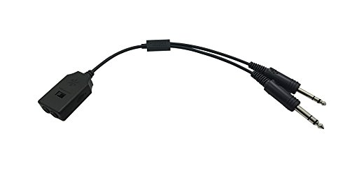 Dual 3.5 mm Adapter for Aircraft intercom (General Aviation (Dual Plugs))