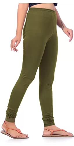 Image of Women's Cotton Chudidar Leggings | Stretchable | High Rise | Full Length | Soft & Comfortable | Ethnic Wear Bottom