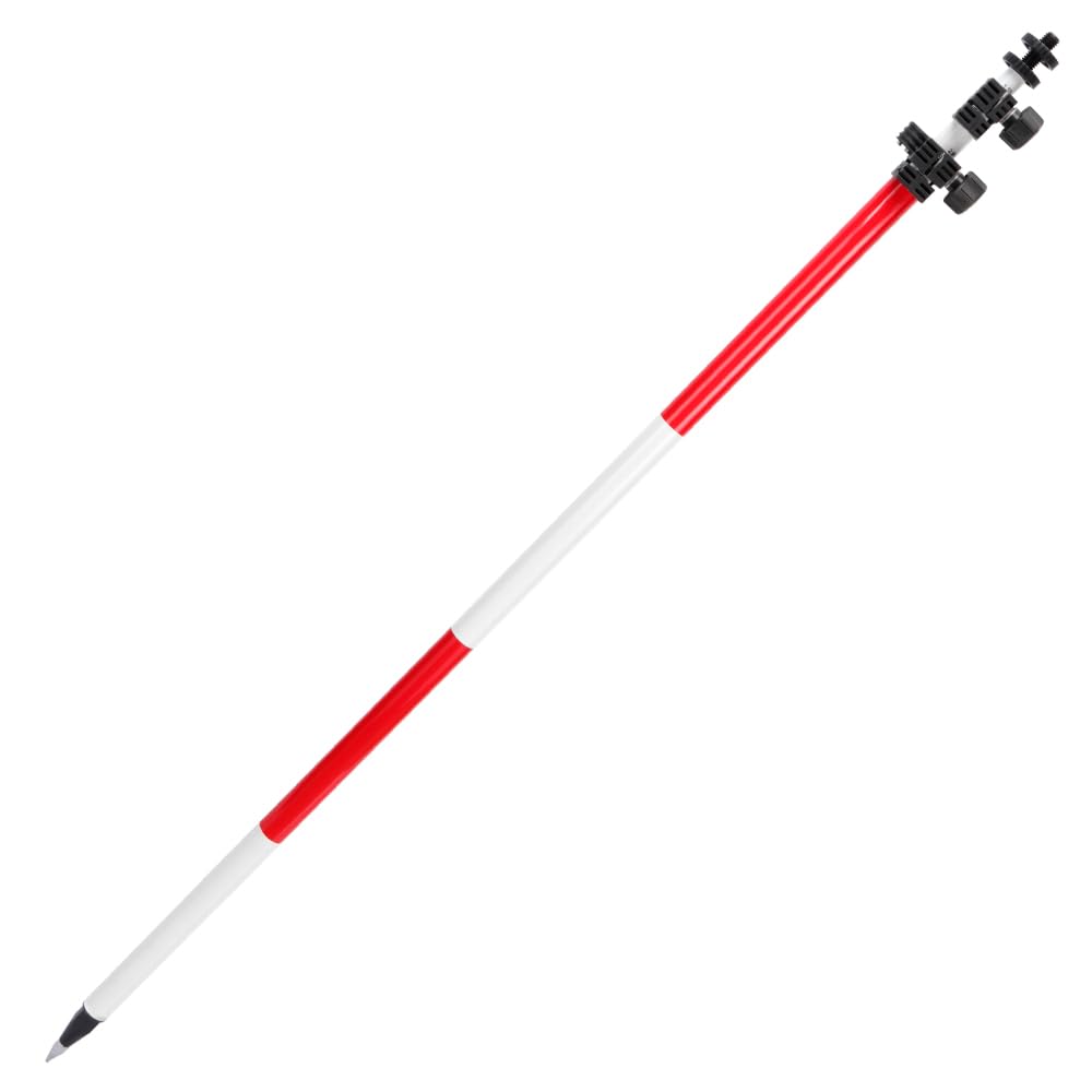 DMITER Professional Surveying Prism Pole, Set with Adjustable Adapter and Twist Lock Metric-Inch Dual Scale (11.8FT/3.6)