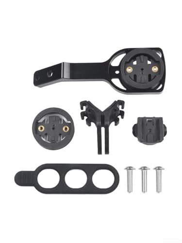 Image of Heavy Duty Aluminum Bike Computer Mount Compatible With For Garmin For Cateye For Bryton Gps Devices Black Road Cycling Handlebar Holder 105mm Length