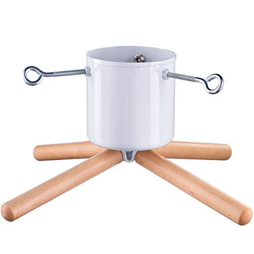 WeRChristmas Baumständer, Holz, Holzoptik, weiß, 46 cm Cover