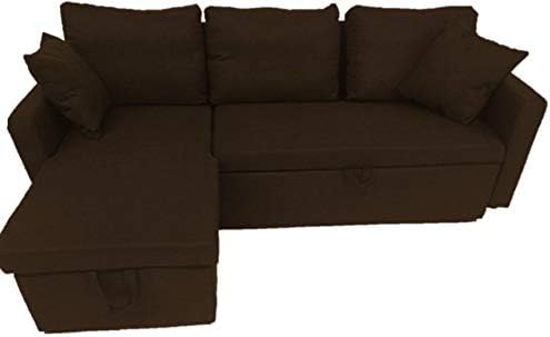 Galaxy Design Dewan Sofa Cum Bed with Cution - Chocolate Brown