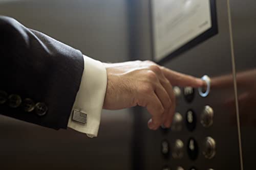 Subdued American Flag Cufflinks - Patriotic Menswear Accessories - Military Gifts for Men - Veteran Owned and Made in USA - Assault Forward3
