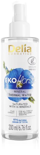 Delia Cosmetics, EKOflorist, Mineralized Thermal Water, Vegan, Natural Cosmetic with Linseed Extract, for All Skin, Nourishes
