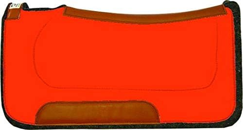 Diamond Wool Contoured Ranch Orange Western Saddle Pad Size 32x32 and 1" Thickness