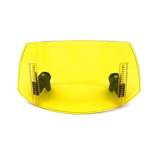Déflecteur de pare-brise universel réglable moto jaune bulle protection vent