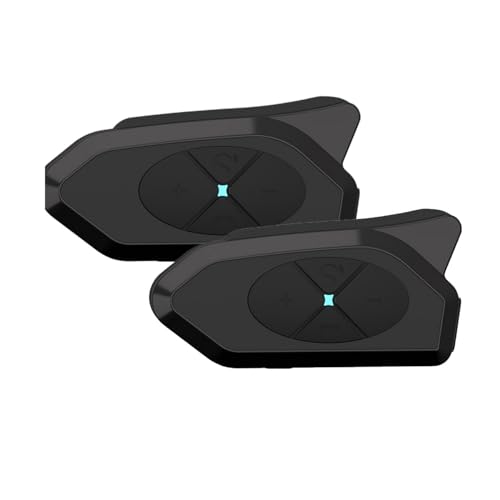 Interphone moto 1500m Bluetooth 5.1 pour groupe de 4 motards avec radio FM pack double