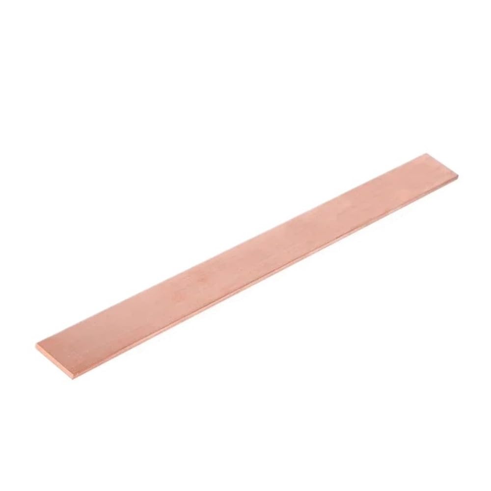 Pure Copper Plate, Length 100mm to 500mm T2 Red Copper Flat Bar Strip, Thickness 1mm to 8mm Copper Flat Bar Stock 1pc(6x50x100mm)