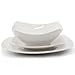 Gibson Home Everyday 12 Piece Square Fine Ceramic Dinnerware Set in White