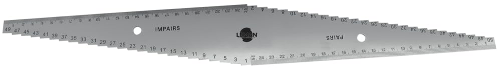 REGLET DE TOUPILLEUR 500X65X2 GRADUE RECTO/VERSO - 380.700.500 - LEMAN