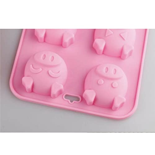 Molde para hielo con forma de cerdito, set de 6 miniatura 7