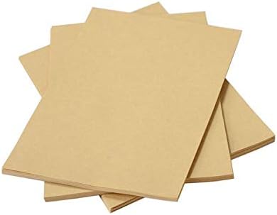 LIWUTE Recycled Natural Light Brown kraft card A4 80 gsm DIY Hand Make Card Making Craft Paper Thick Paperboard Cardboard Brown Kraft Paper，100 sheets