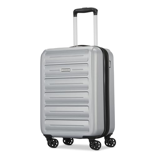 Image of American Tourister Westridge Hardside Luggage Set with Spinner Wheels, Silver, Carry-On