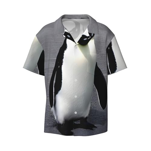 Chemise homme manches courtes imprimé pingouin pour réveiller votre look casual