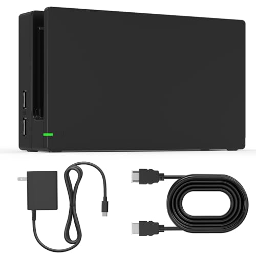 Dock Station for Switch/Switch OLED, Replacement 3-in-1 TV Dock Set with Original IC Module, AC...