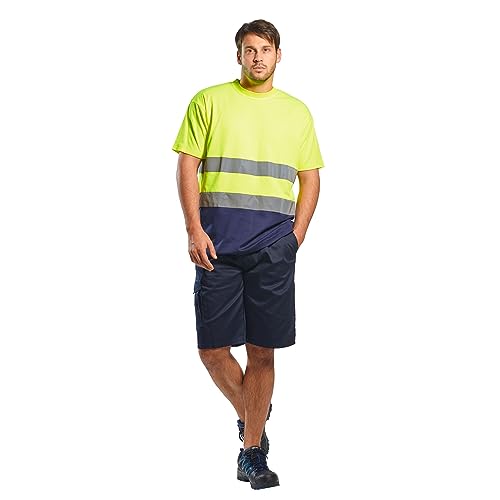 Image of Portwest Combat Shorts Construction Work Wear Pants Proctection Safety Clothing, X Large Navy