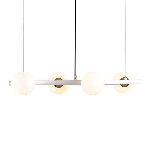 Chandelier en verre nordique G9 noir à 4 têtes pour salle à manger